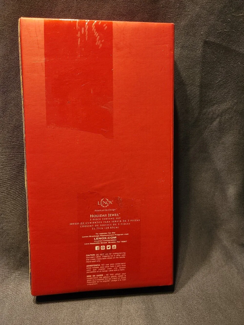 Lenox Holiday Jewel 3 Piece Serving Set 11.75